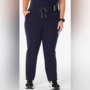 Figs Women’s High Waisted Yola Scrub Pants, Size: XXL, Color: Navy